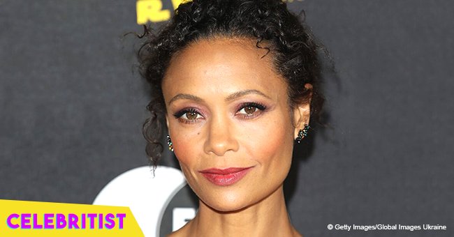 Thandie Newton flaunts major leg in floral mini-dress while cuddling up to husband in pic