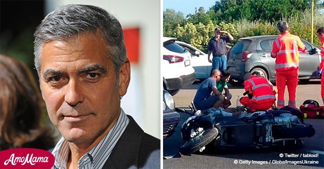 George Clooney wurde 6 Meter durch die Luft geschleudert: Ein furchtbares Video des Unfalls ist aufgetaucht
