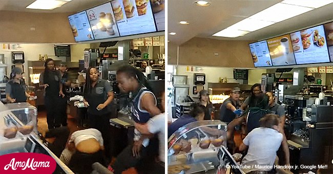 Brutal footage captured of brawl between two women at a McDonald's