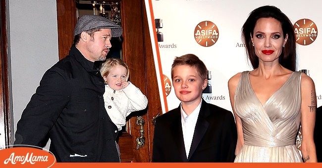 Angelina Jolie and Brad Pitt with their daughter, Shiloh Jolie-Pitt | Photo: Getty Images