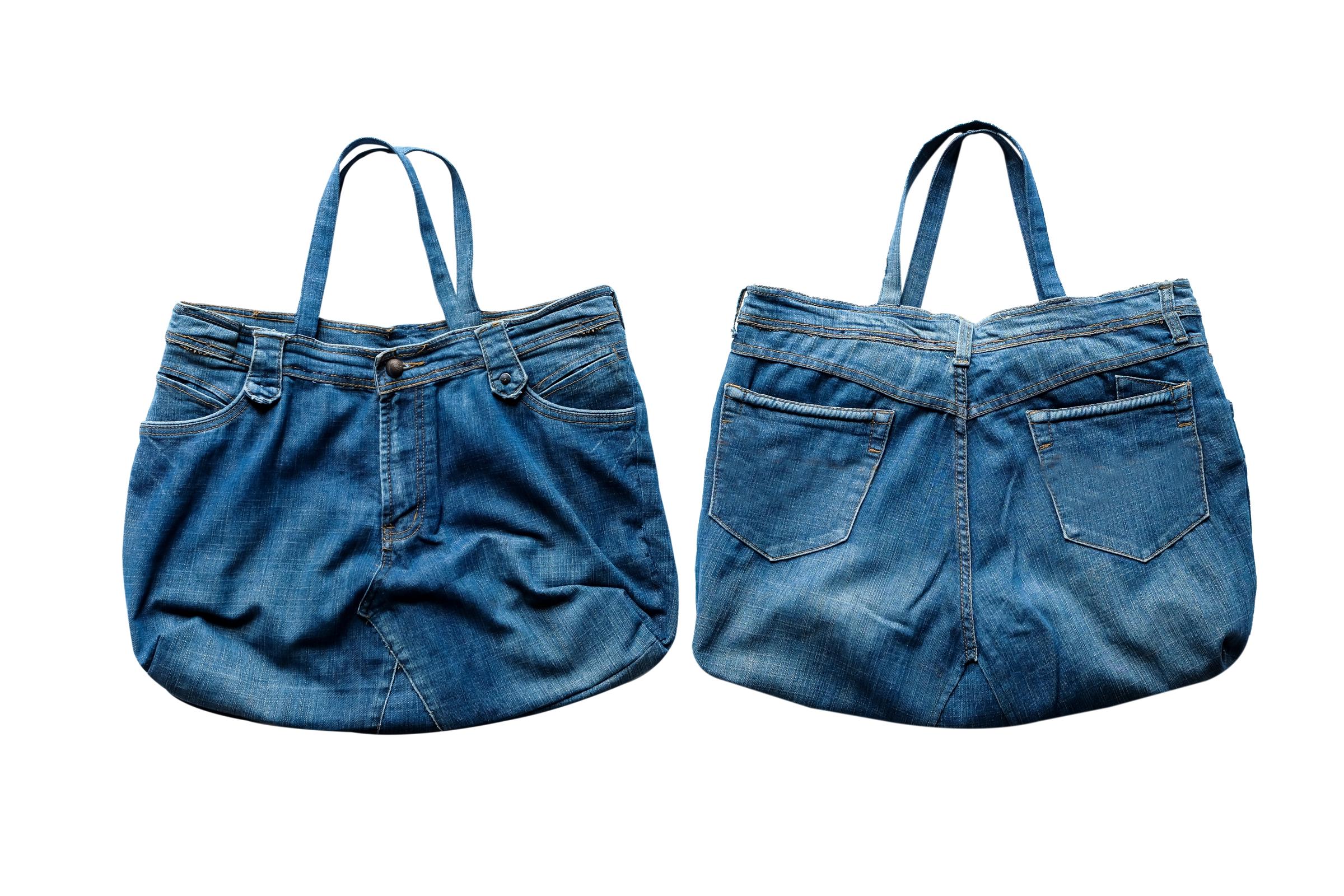 Denim bags made from repurposed jeans | Source: Shutterstock