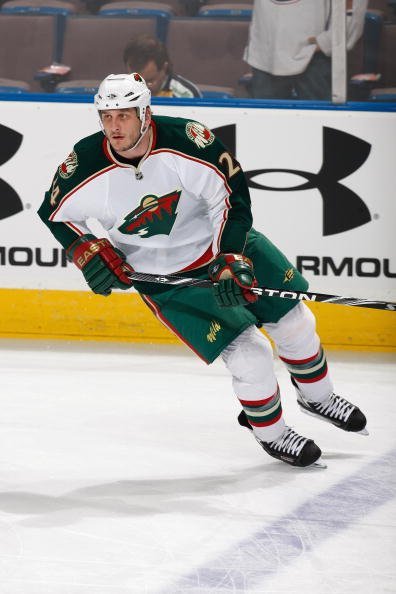 Derek Boogaard #24 of the Minnesota Wild skates against the Edmonton Oilers on March 5, 2010, at Rexall Place in Edmonton, Alberta, Canada. | Source: Getty Images.