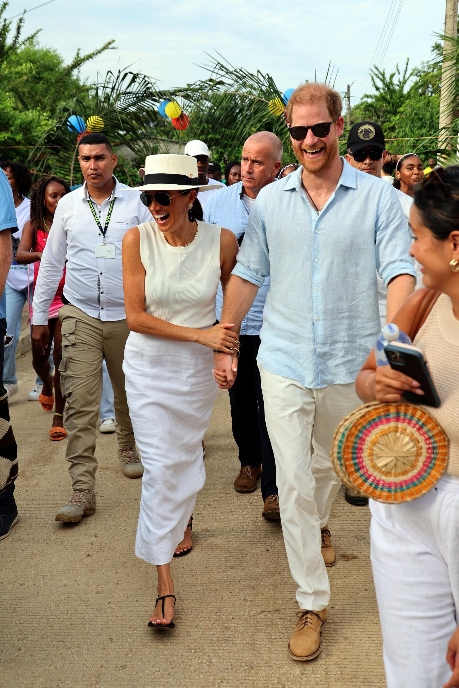 Meghan Markle and Prince Harry during The Duke and Duchess of Sussex Colombia Visit on August 17, 2024, in Cartagena, Colombia. | Source: Getty Images