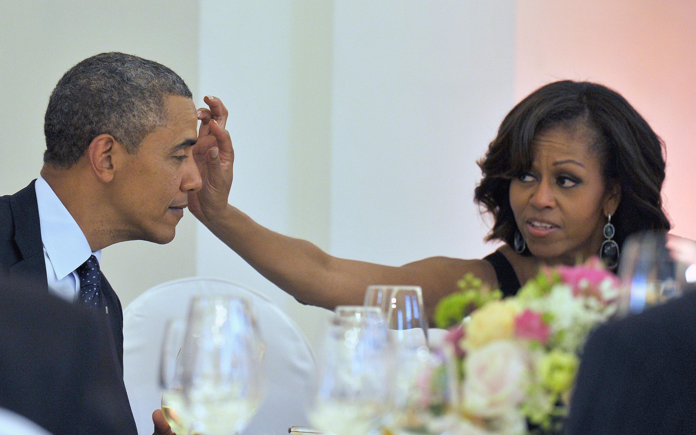 Barack and Michelle Obama during a dinner at the Schloss Charlottenburg PlaacePOL in Berlin, Germany, on June 19, 2013. | Source: Getty Images