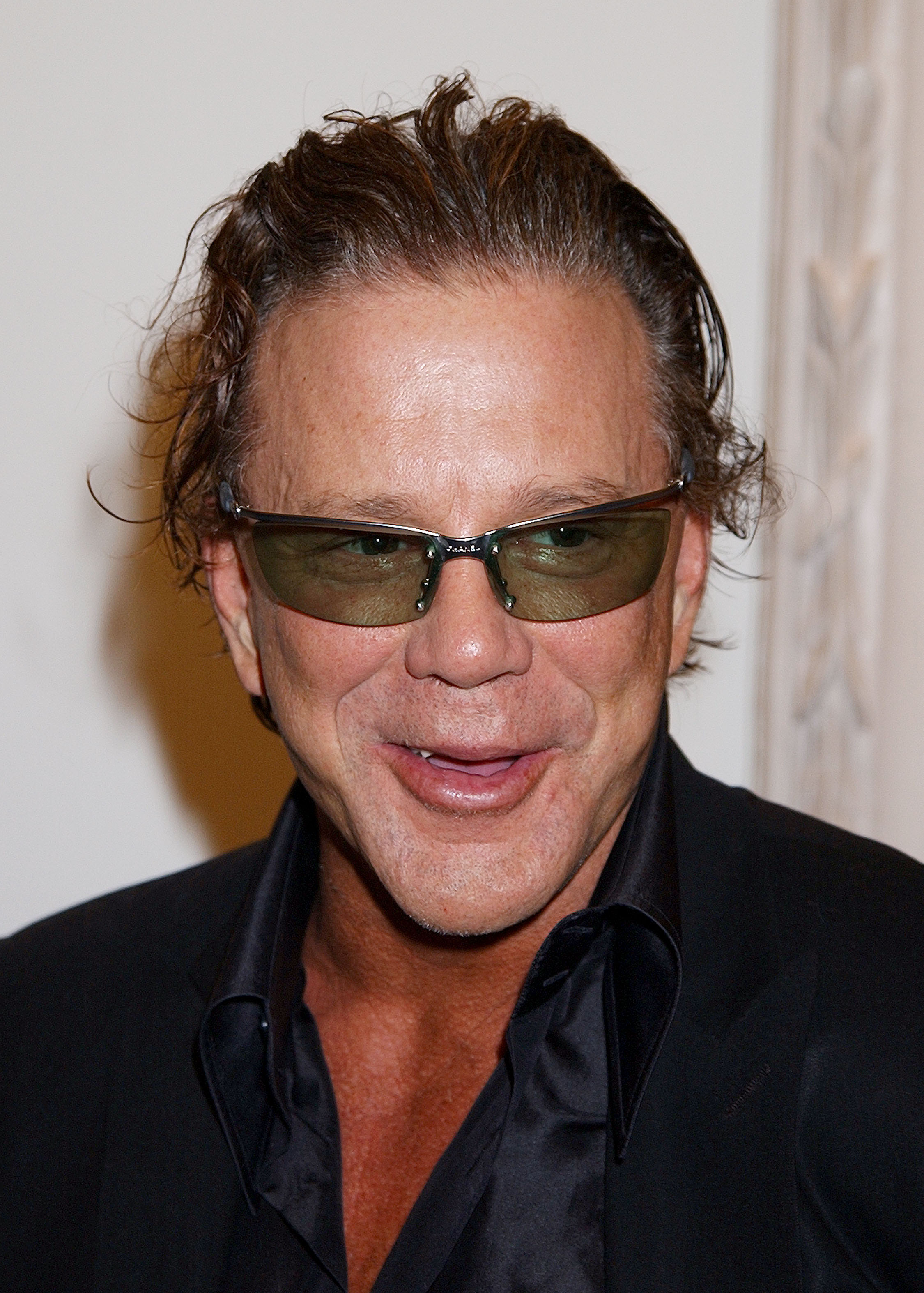 Mickey Rourke at the Julian Schnabel: Big Girl Paintings Exhibition on March 21, 2002 | Source: Getty Images