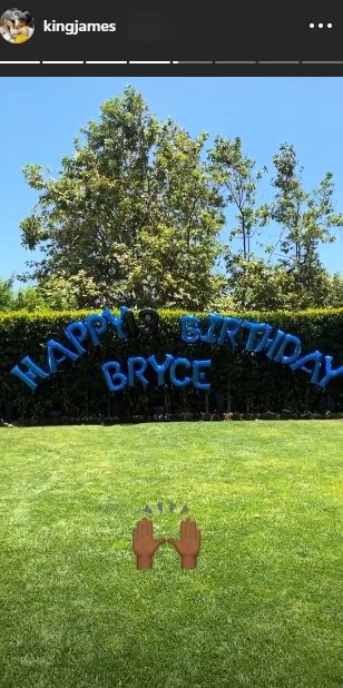 LeBron James posted a photo of balloons for his son Bryce James on his 13th birthday | Source: Instagram.com/kingjames