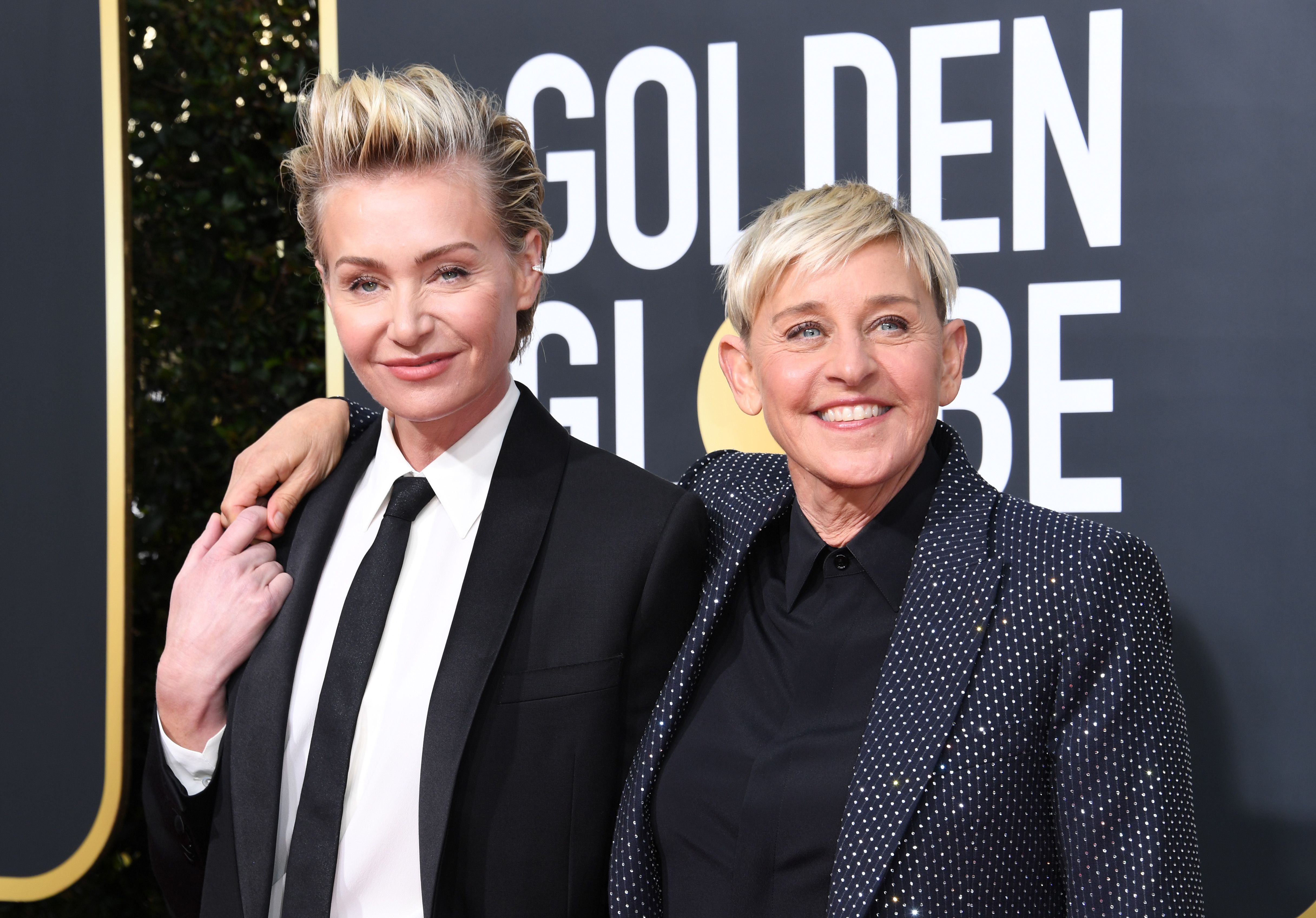 Portia de Rossi and Ellen DeGeneres during the 77th Annual Golden Globe Awards at The Beverly Hilton Hotel on January 05, 2020 in Beverly Hills, California. | Source: Getty Images