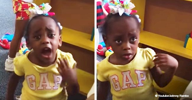 Three-year-old girl went off on her preschool teacher after being put in a timeout 