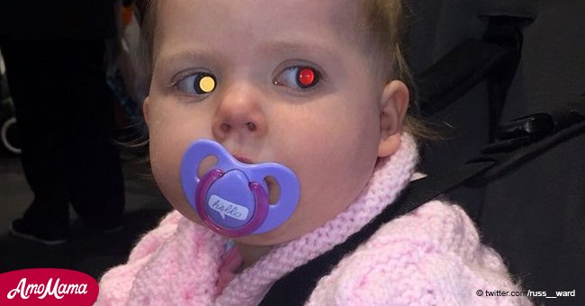 Baby diagnosed with cancer after photographer noticed strange white glow in photo