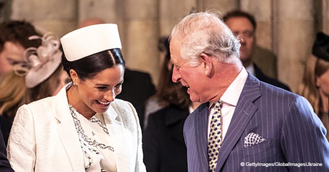 Meghan Caught Laughing at Prince Charles’ Joke as She Curtsied to Him for the First Time