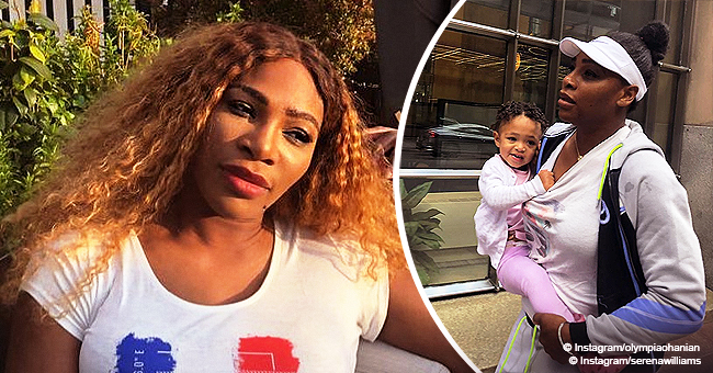 Serena Williams' Daughter Is 'Hanging on Momma' a Day before Her Finals ...