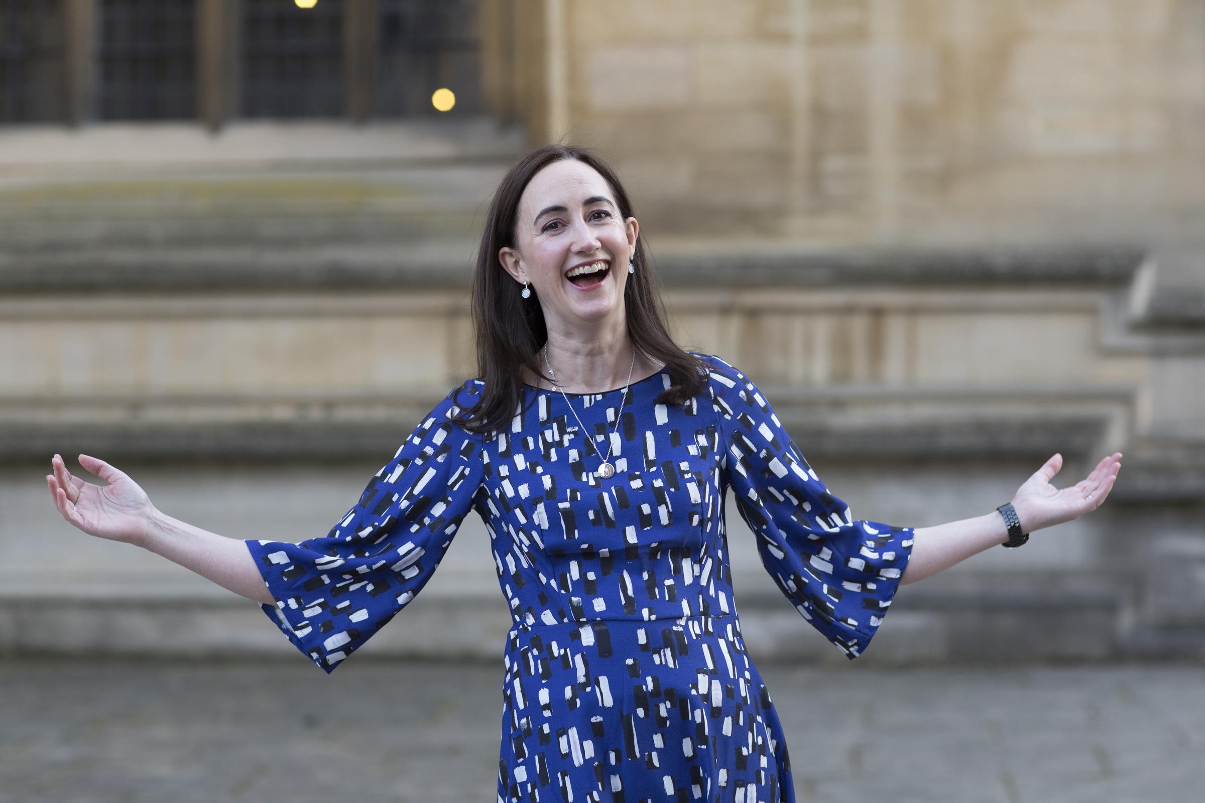 Sophie Kinsella, international best selling chick-lit author, at the FT Weekend Oxford Literary Festival on 21 March 2018 in Oxford, England. | Source: Getty Images