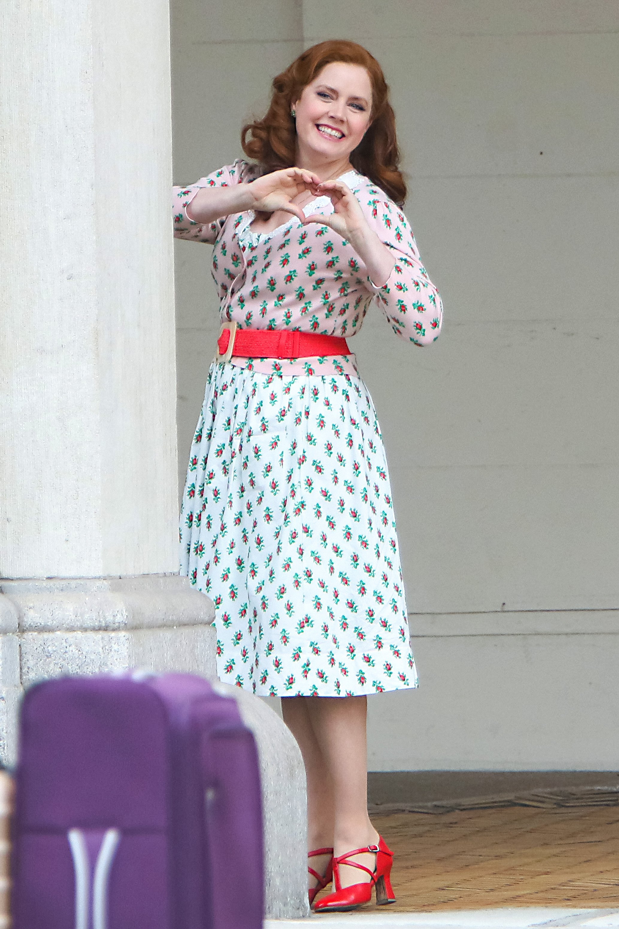 Amy Adams is seen on the movie set "Disenchanted" on April 05, 2022 in New York City. | Source: Getty Images