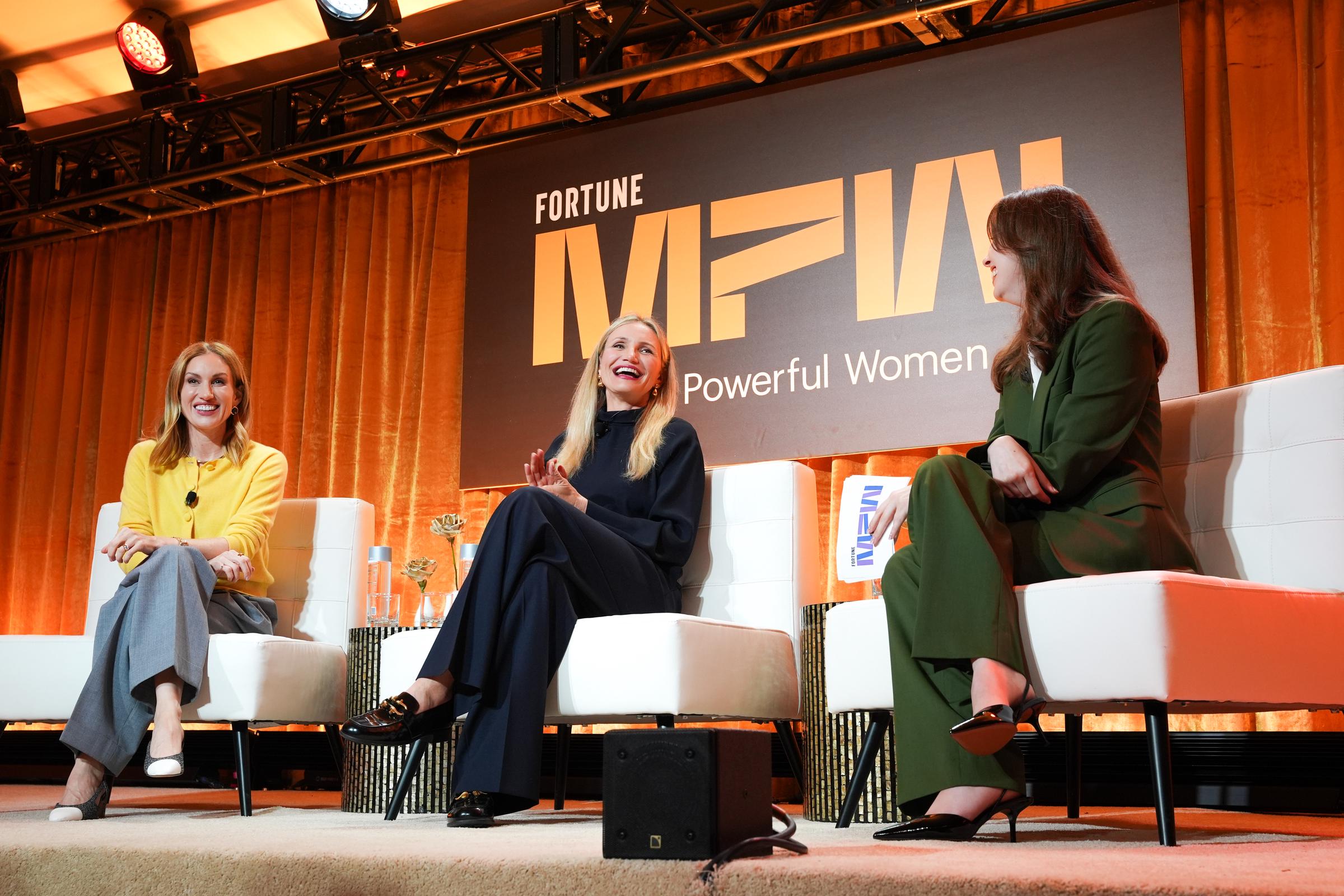 Cameron Diaz at the Fortune Most Powerful Women Summit on October 14, 2024, in Laguna Niguel, California | Source: Getty Images