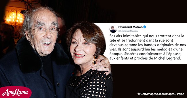 L'épouse de Michel Legrand critique le soutien de Macron après un tweet en hommage à son mari