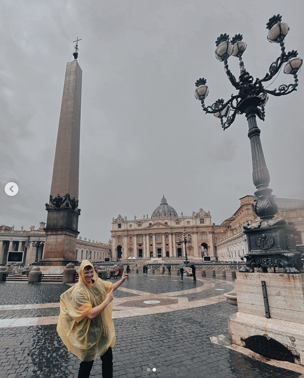 Garrison Brown at St. Peter's Basilica in Rome in a post dated May 13, 2023 | Source: instagram/robertthebrown