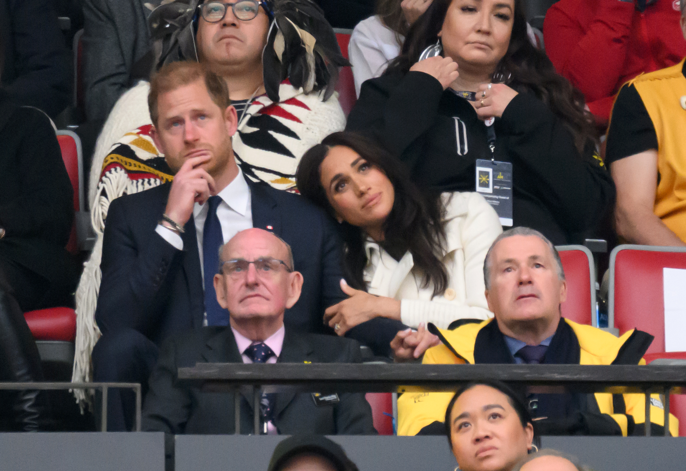 Prince Harry and Meghan Markle during the opening ceremony of the 2025 Invictus Games at BC Place, on February 8, 2025 | Source: Getty Images