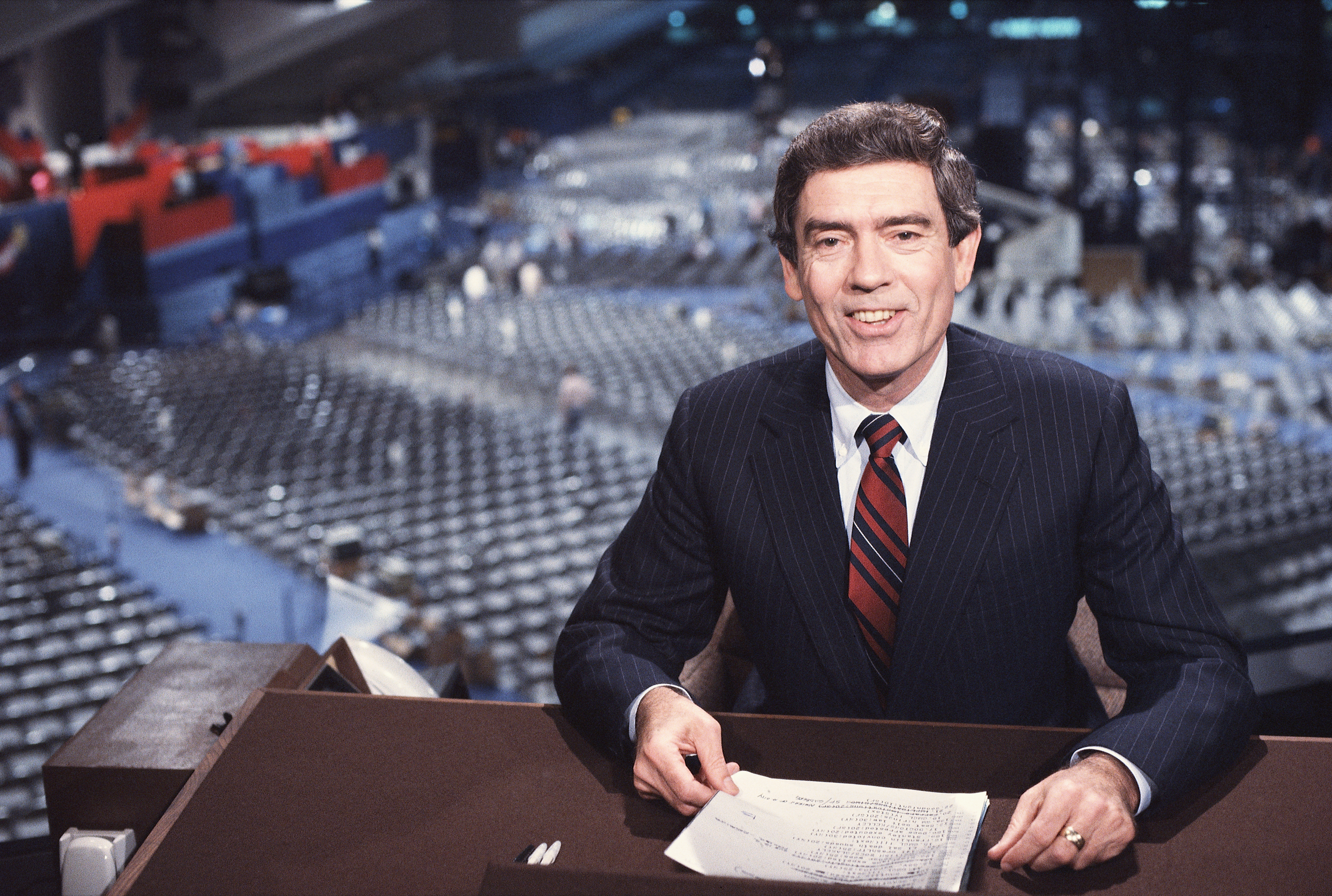 Dan Rather in Detroit, Michigan in 1984 | Source: Getty Images