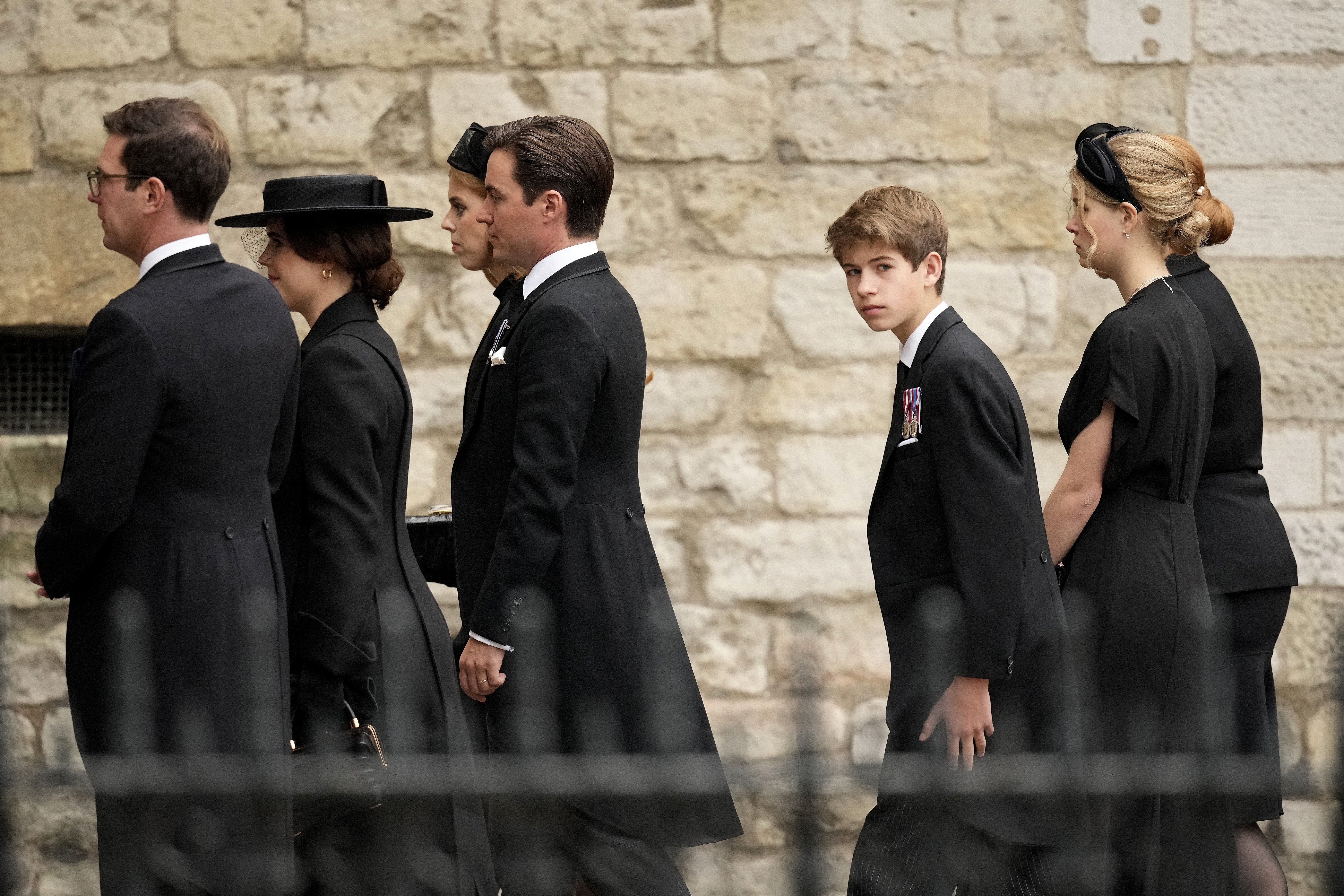 James, Viscount Severn, and the Britsh Royal Family members arrive at Westminster Abbey for the State Funeral of Queen Elizabeth II on September 19, 2022, in London, England. | Source: Getty Images