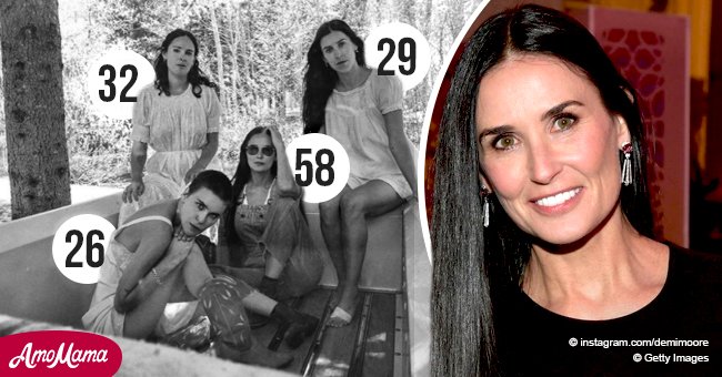 Demi Moore 58 And Grown Up Daughters Rumer 32 Scout 29 And Tallulah 26 Look Like Siblings