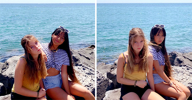 Jade Hallyday passe du bon temps avec Tess Rambaldi, sa copine, dans le sud de la France