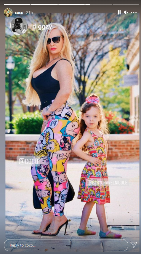 A picture of Coco Austin and her daughter Channel posing beside each other | Photo: Instagram/coco