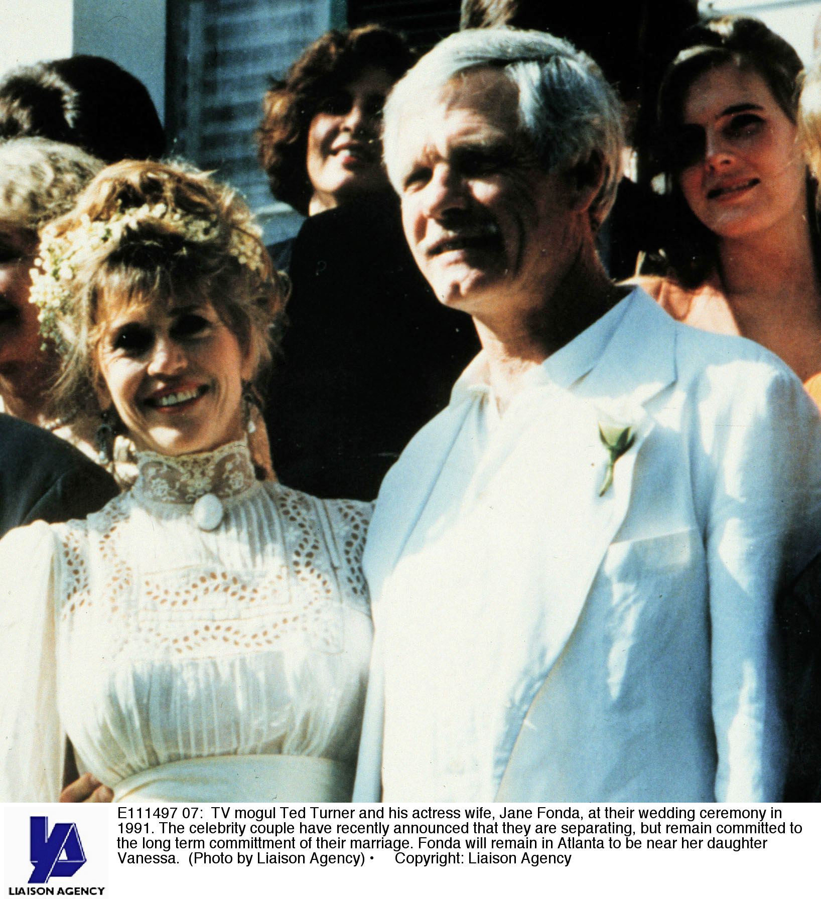 Ted Turner and Jane Fonda on their wedding day. | Source: Getty Images