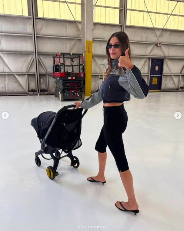 Hailey Bieber pushing Jack Blues Bieber in his stroller. | Source: Instagram/haileybieber