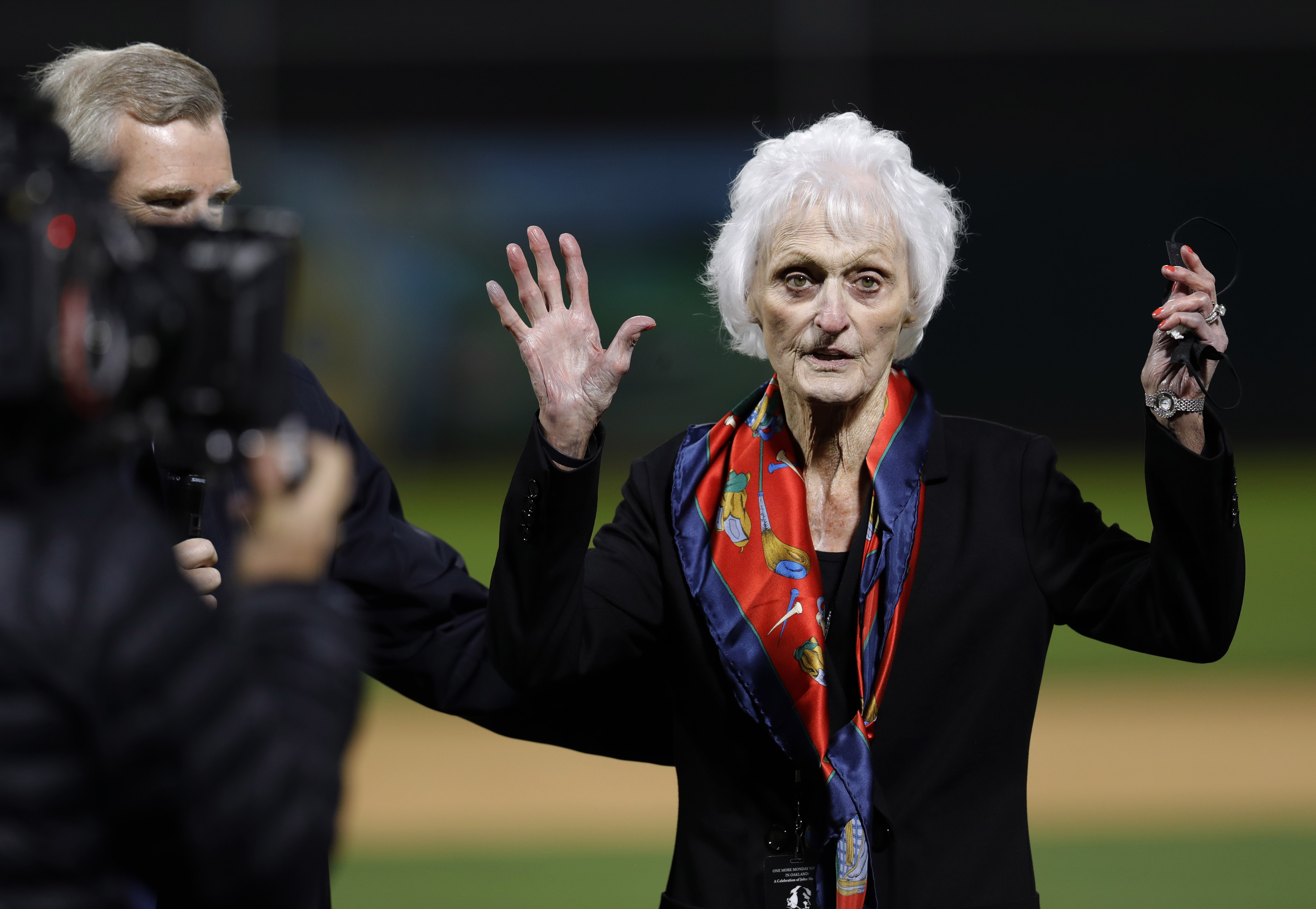Virginia Madden at the Celebration of John Madden memorial event at the Coliseum on February 14, 2022, in Oakland, California. | Source: Getty Images