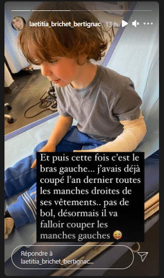 Capture d'écran de la story de Laetitia Brichet Bertignac. | Photo : Instagram/laetitia_brichet_bertignac