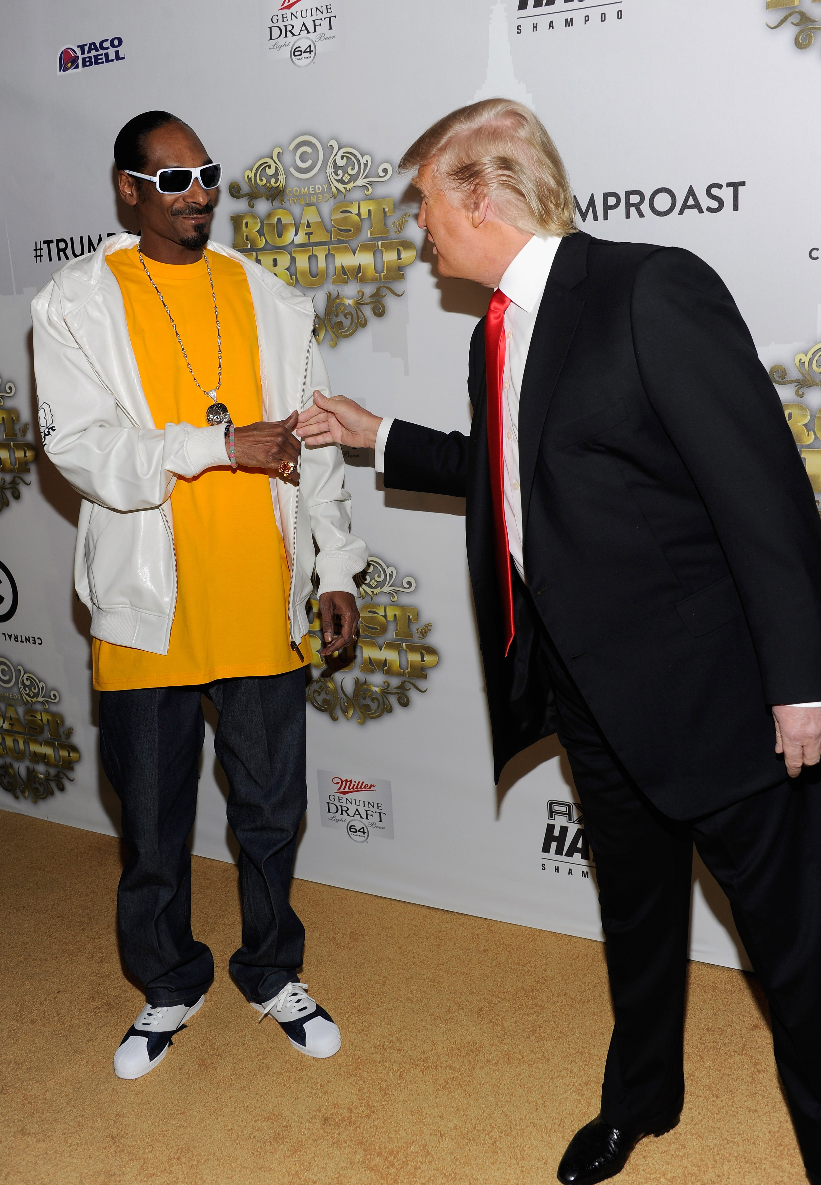 Snoop Dogg and Donald Trump attend the Comedy Central Roast of Donald Trump at the Hammerstein Ballroom in New York City, on March 9, 2011 | Source: Getty Images