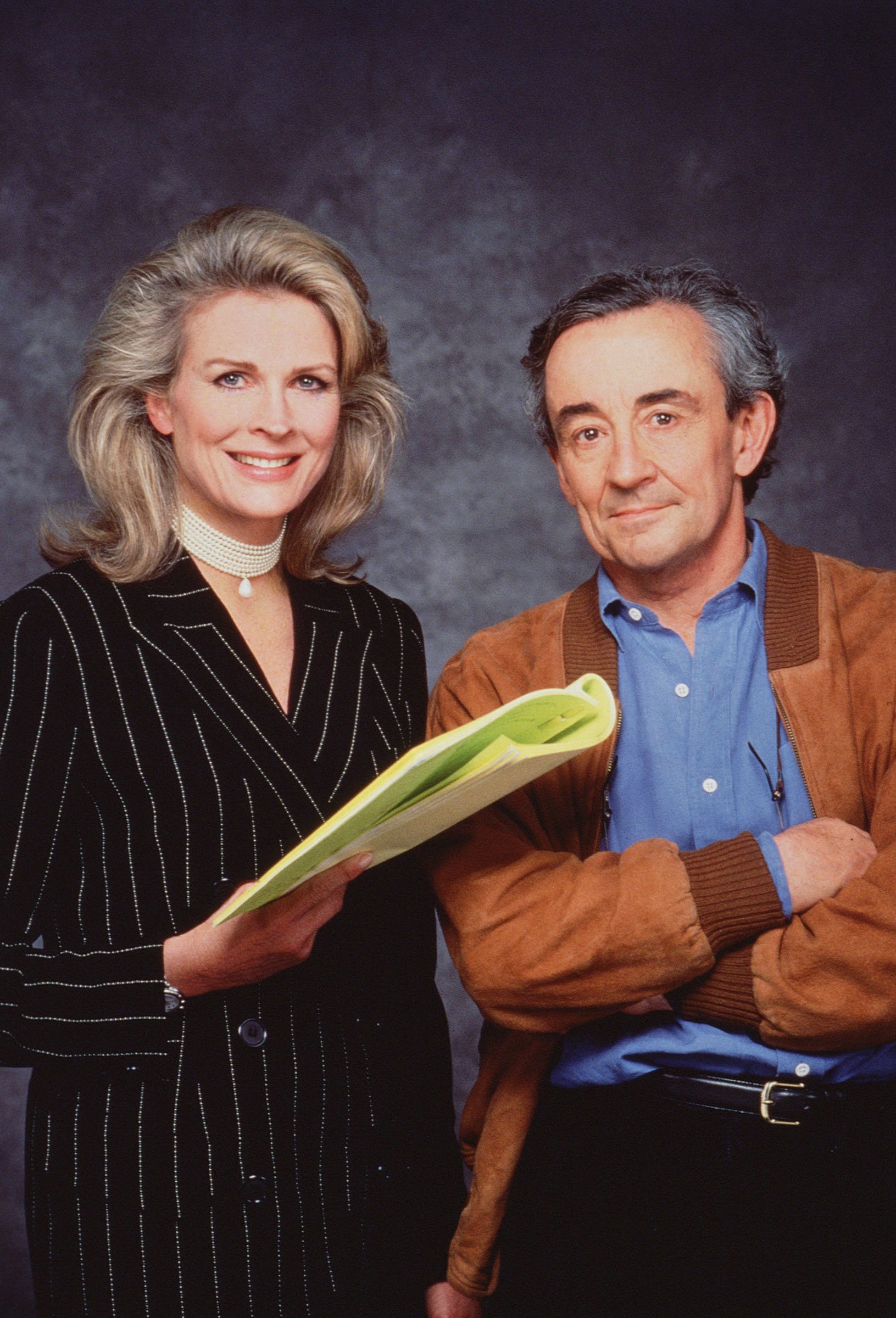 Candice Bergen and guest star Louis Malle star on "Murphy Brown" the CBS television situation comedy program January 1, 1994. Los Angeles CA | Source: Getty Images