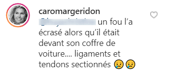 Capture d'écran du commentaire de Caroline Margeridon sur Instagram | Photo : Instagram/caromargeridon/