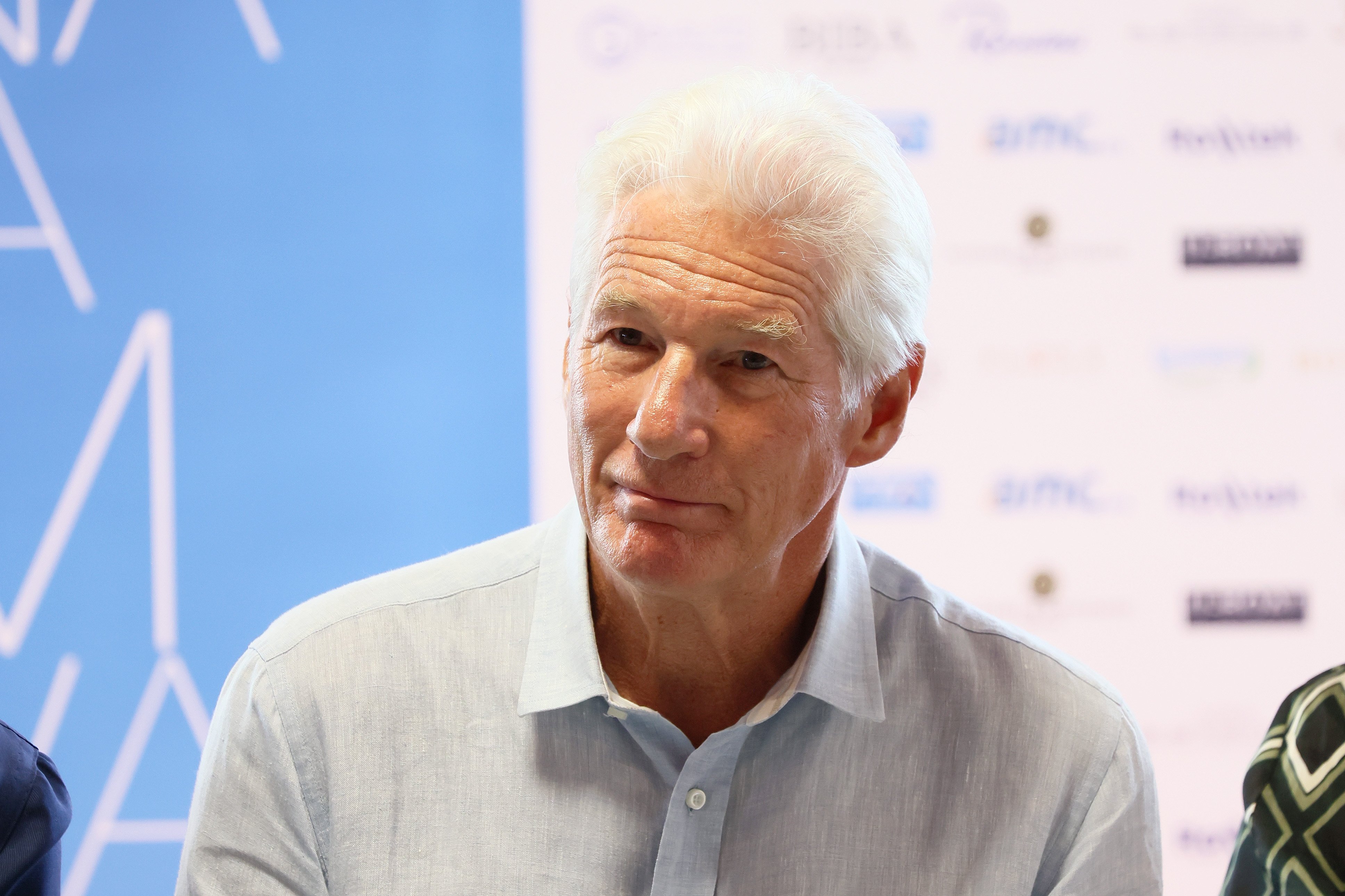 Richard Gere speaks with the media during a press conference at the Magna Graecia Film Festival at Cittadella Regionale 2022 on August 05, 2022 in Catanzaro, Italy. | Source: Getty Images