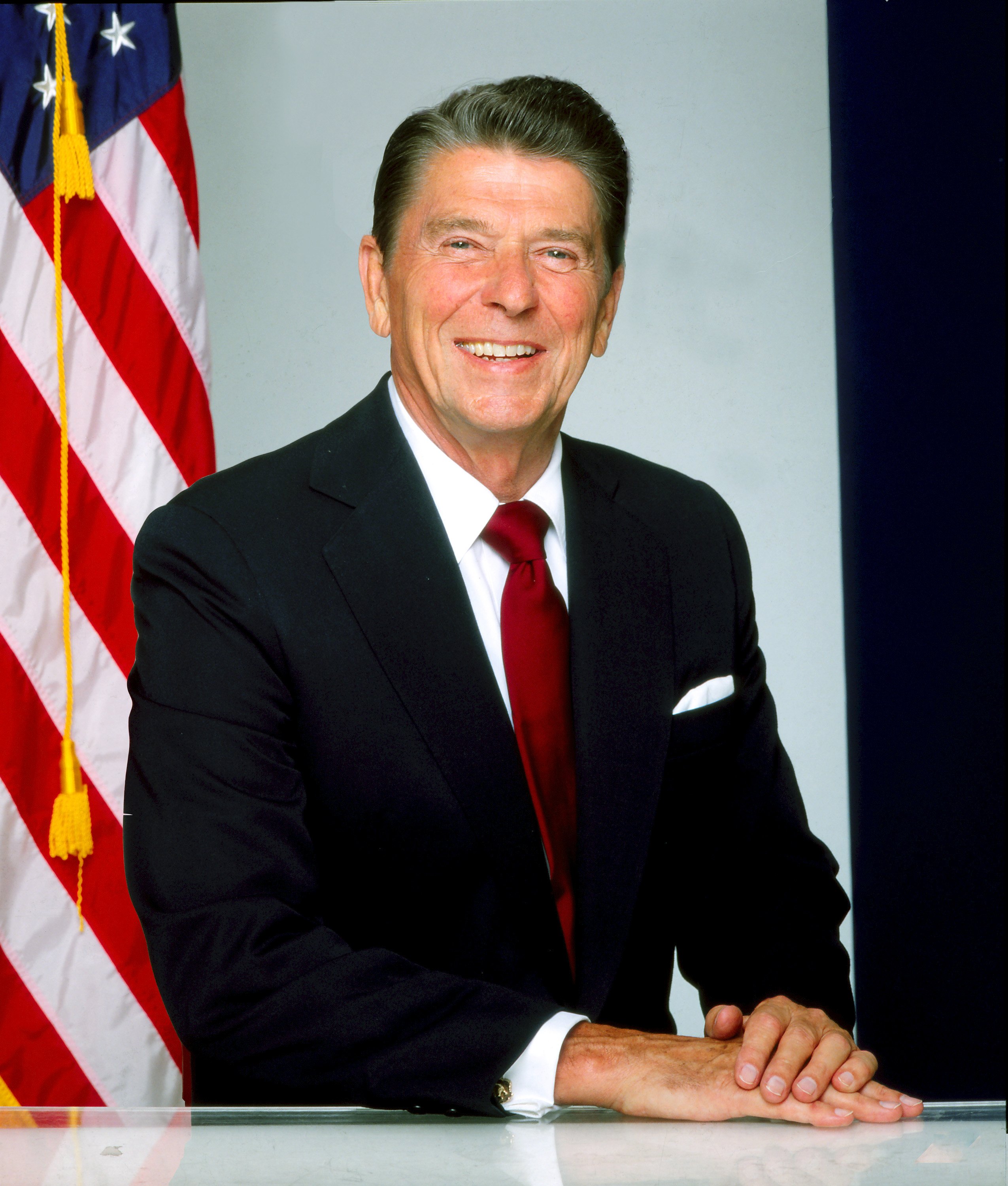 Ronald Reagan poses for a portrait in 1980 in Los Angeles, California | Source: Getty Images