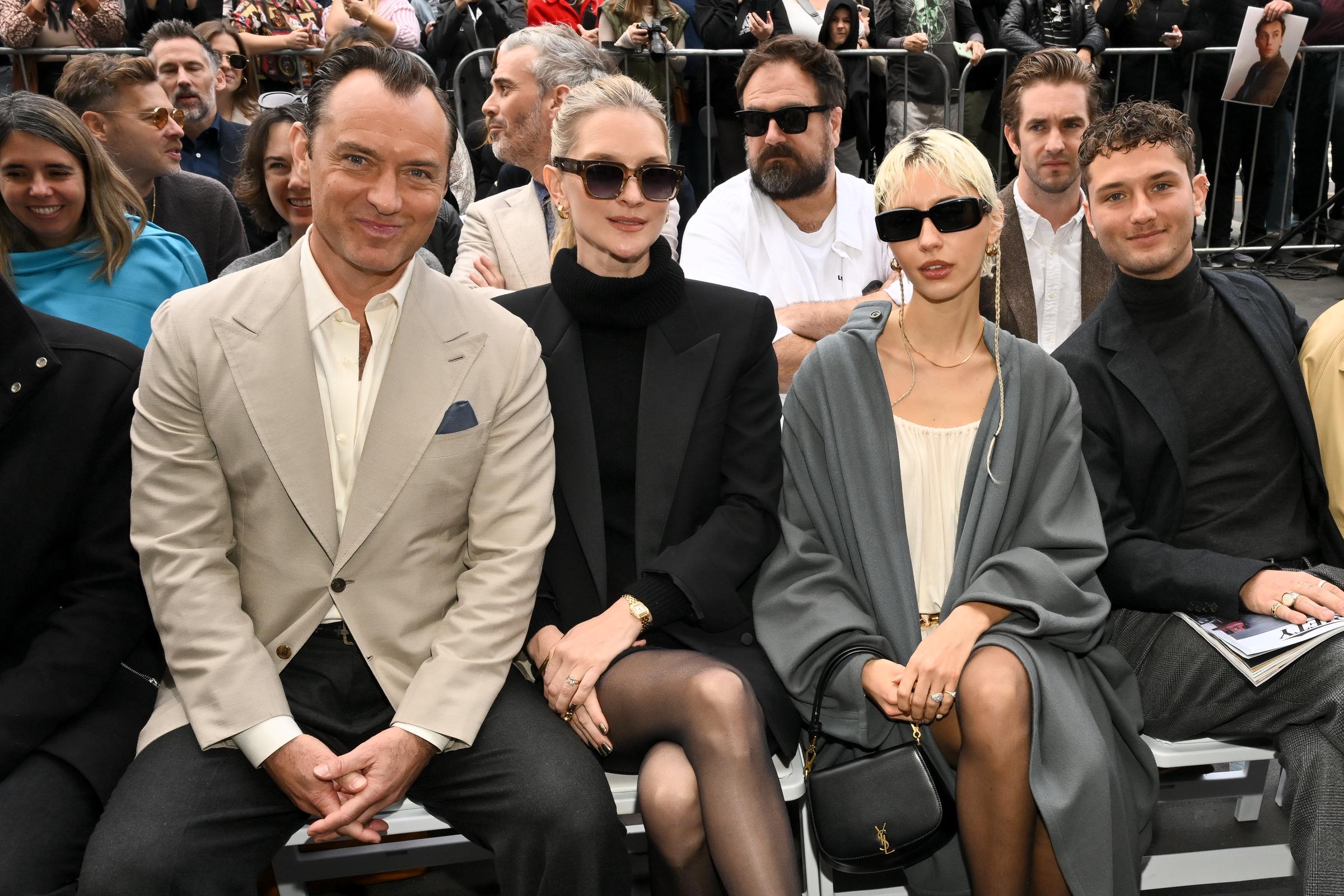 Jude Law, Phillipa Coan, Iris Law, and Rafferty Law on the Hollywood Walk of Fame on December 12, 2024, in Los Angeles, California | Source: Getty Images