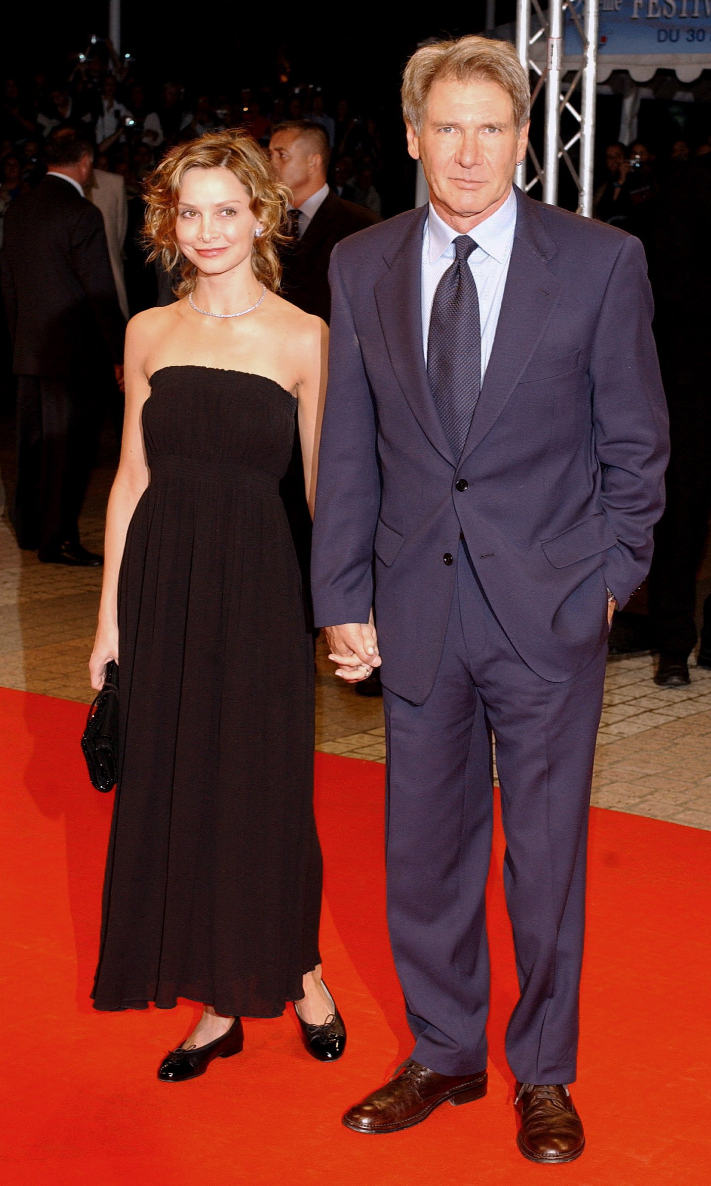 Calista Flockhart and Harrison Ford at The "K-19: The Widow Maker" premiere at The Deauville Festival of American Cinema on September 3, 2002 | Source: Getty Images