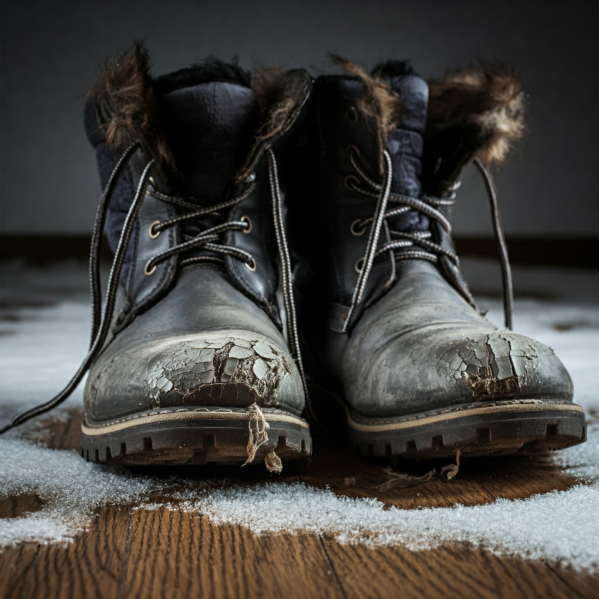 Old, worn winter boots | Source: Gemini