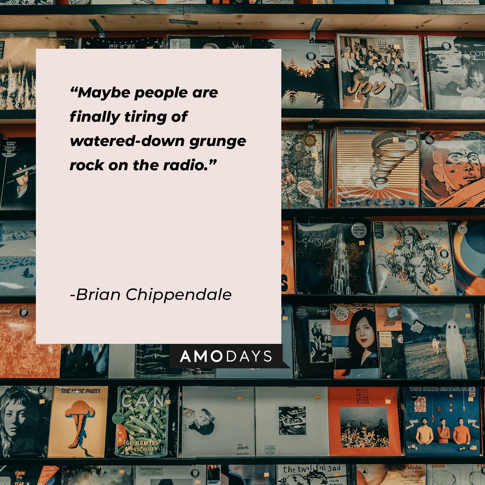 Brian Chippendale’s quote: "Maybe people are finally tiring of watered-down grunge rock on the radio." | Image: AmoDays