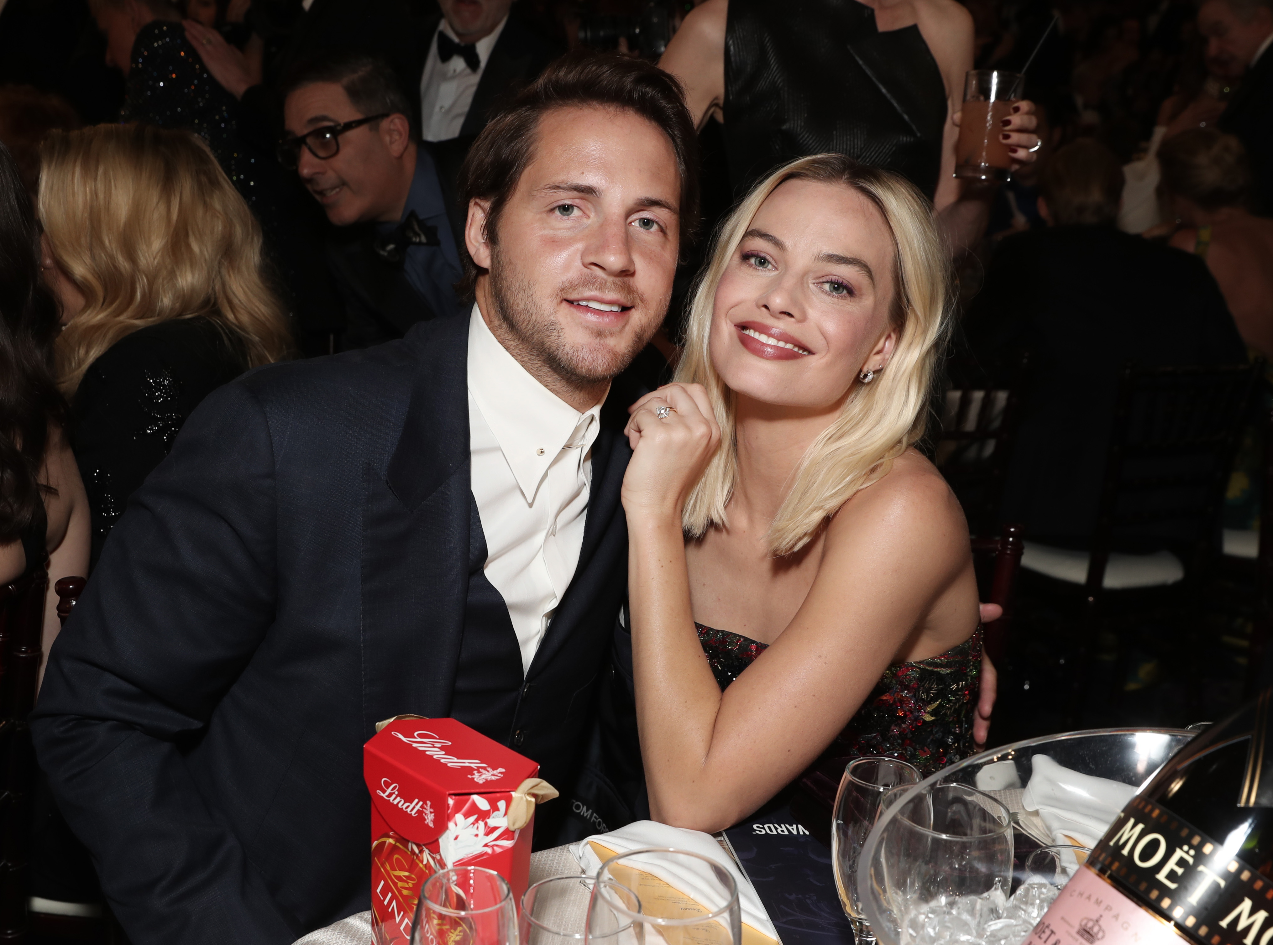 Tom Ackerley and Margot Robbie at the 77th Annual Golden Globe Awards held at the Beverly Hilton Hotel, on January 5, 2020 | Source: Getty Images